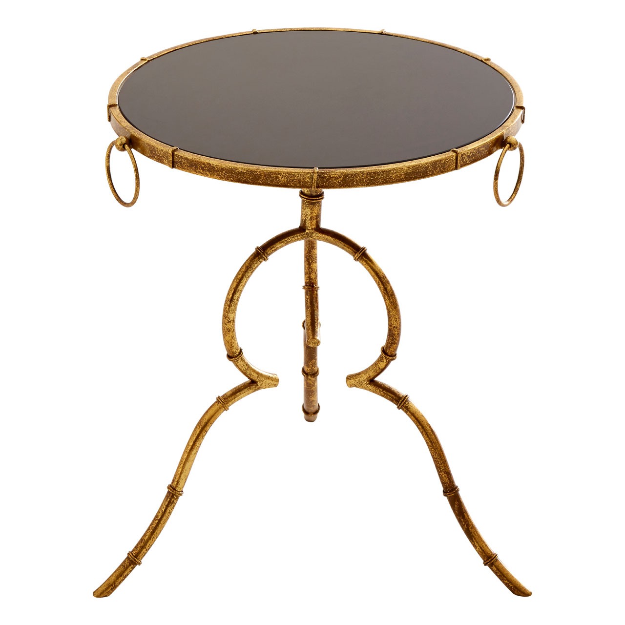 Monroe Black Tempered Glass Top Accent Table