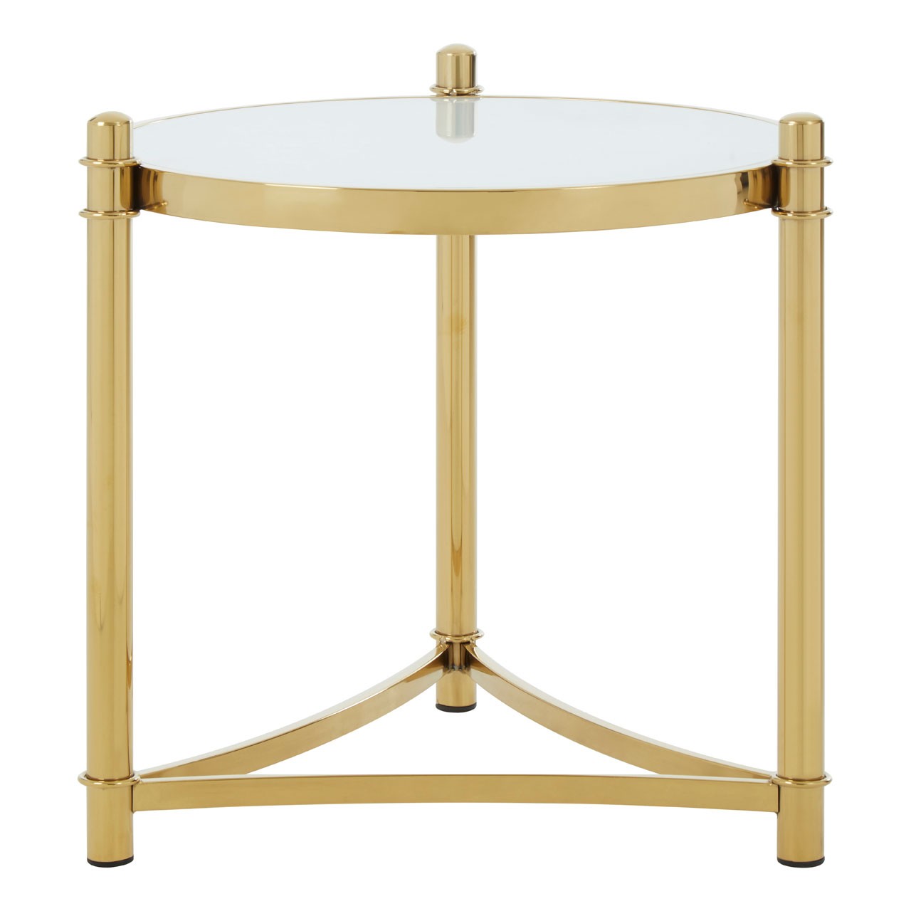 Tula White Tempered Glass Side Table
