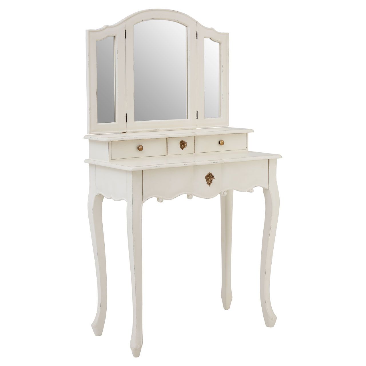 Loire Dressing Table With Mirror White | Aiething