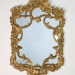 large antique brass wall mirror