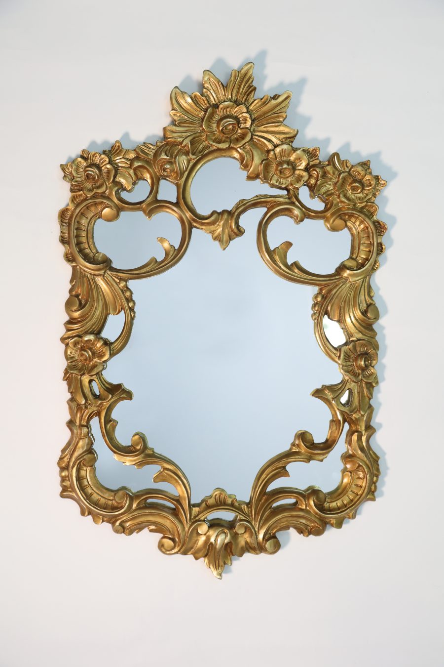 large antique brass wall mirror