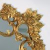 antique gold brass wall mirror