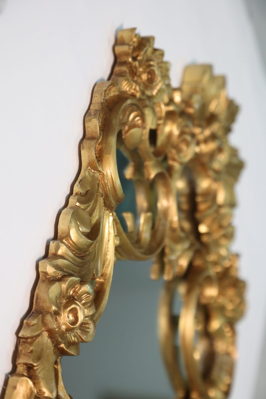 antique brass wall mirror