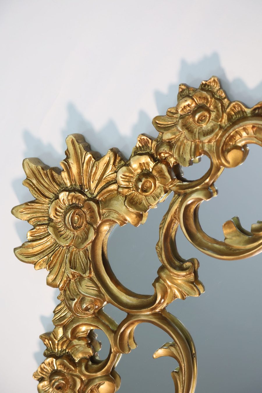antique brass ornate mirror