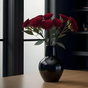 black vase