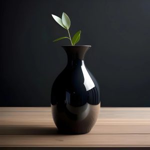 black vase