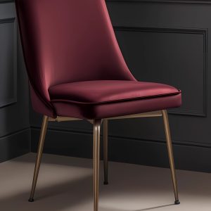 velvet chair with metal legs