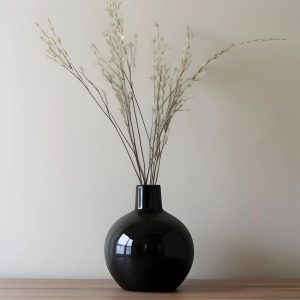 black vase