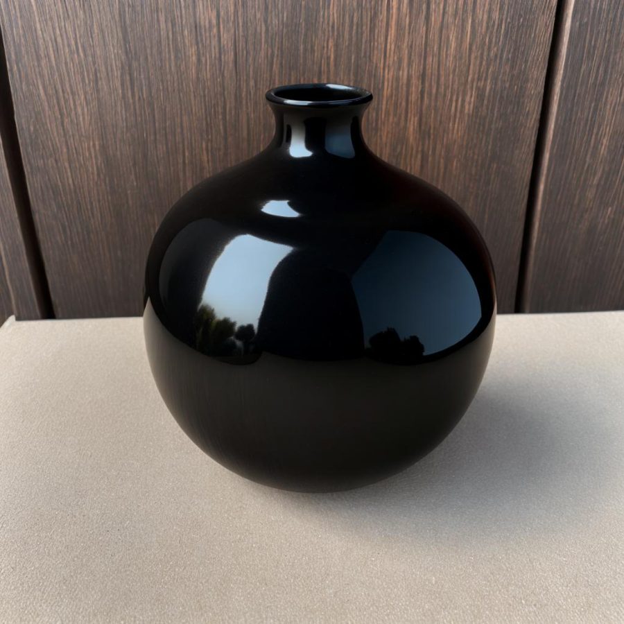 black vase