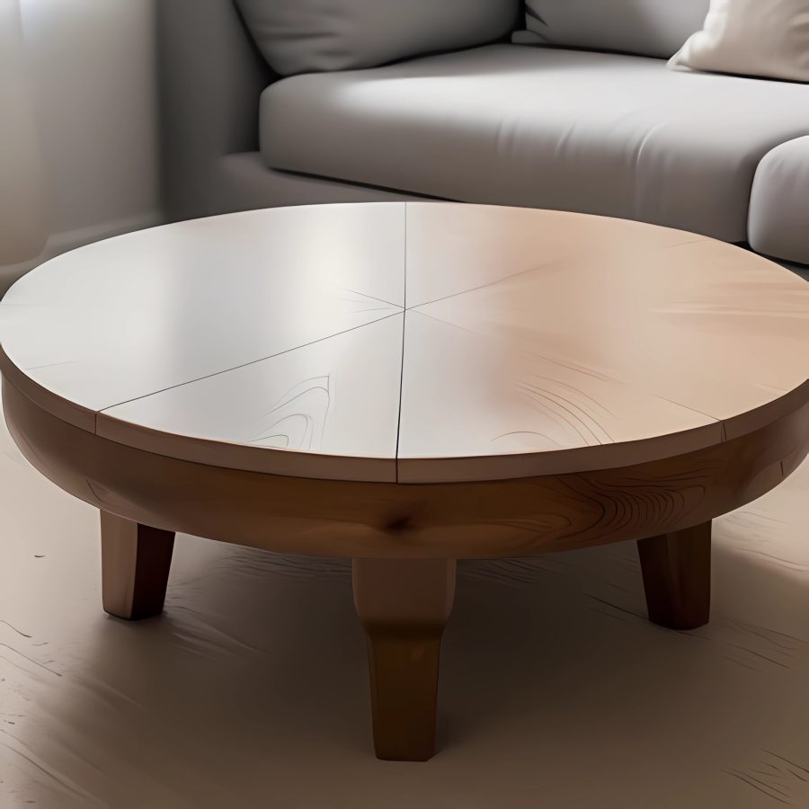 natural wood coffee table