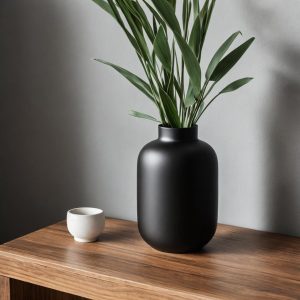 black vase