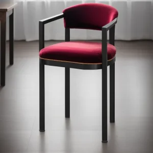 velvet chair with metal legs