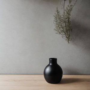 black vase