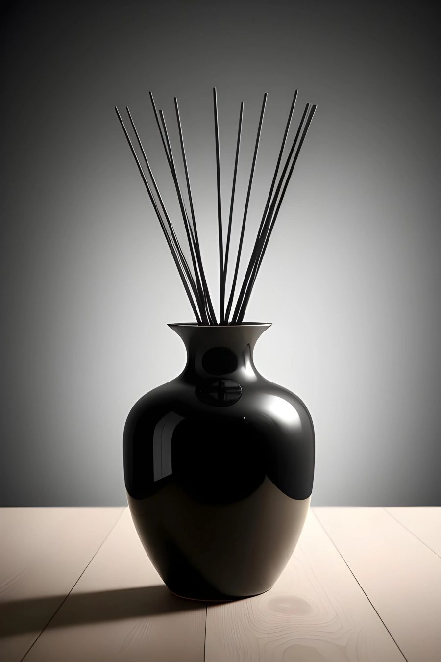 black vase