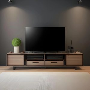 wooden tv unit