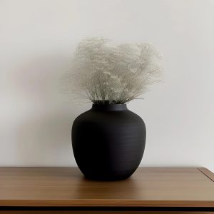 black vase