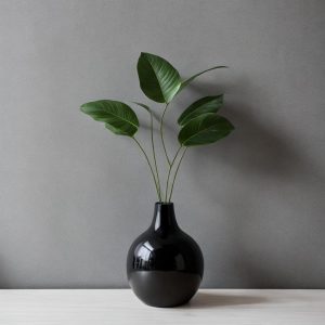 black vase