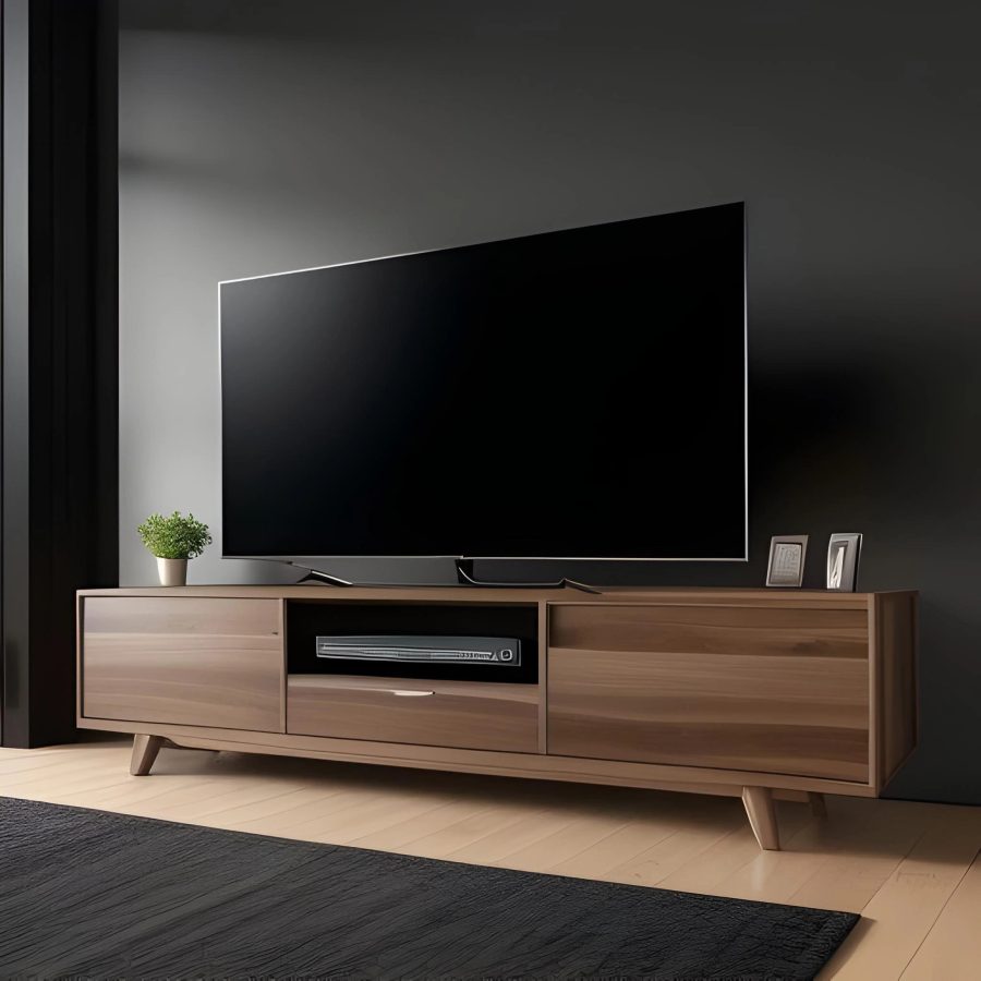 wooden tv unit