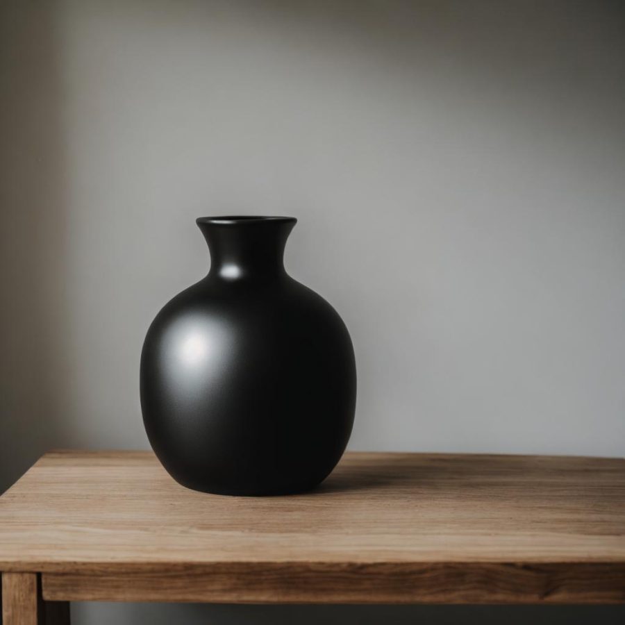 black vase