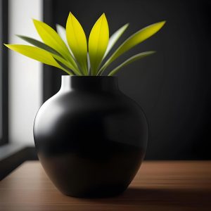 black vase