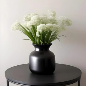 black vase