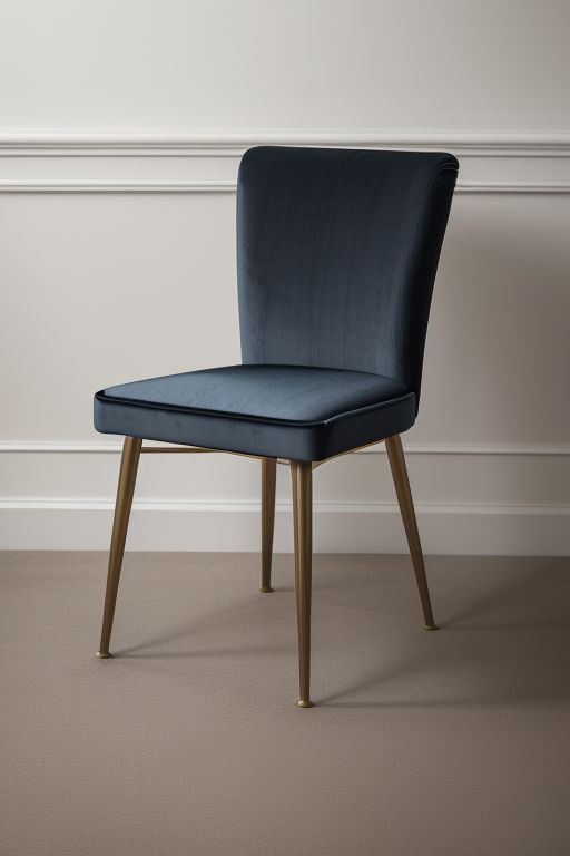 velvet chair with metal legs