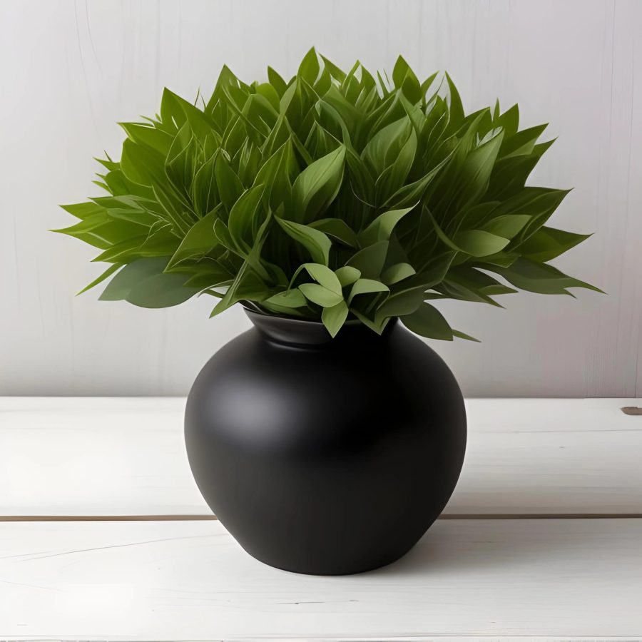 black vase