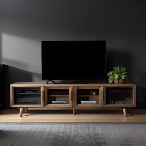 wooden tv unit