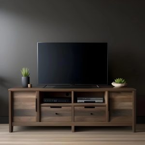 wooden tv unit