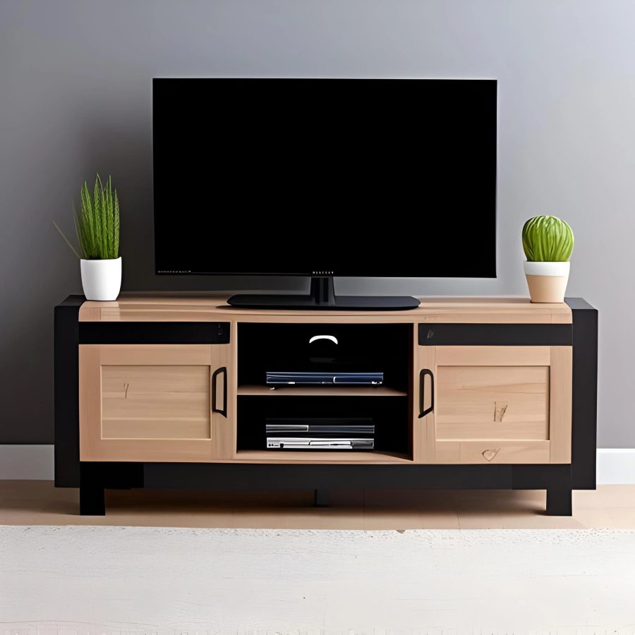 wooden tv unit