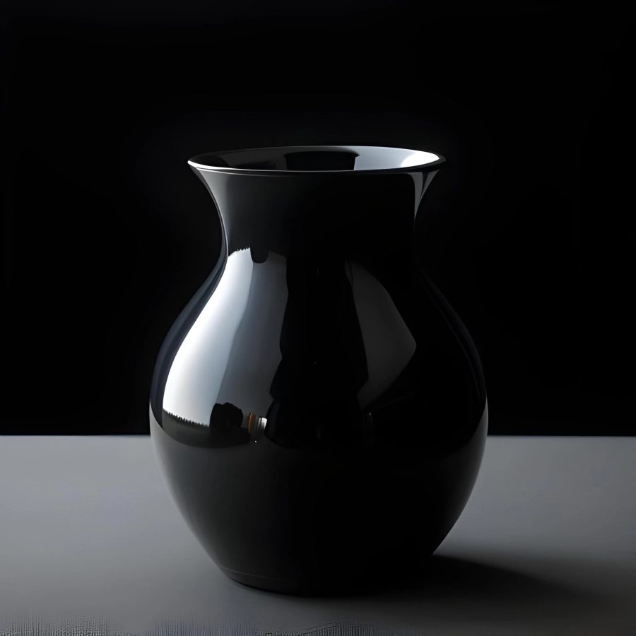 black vase