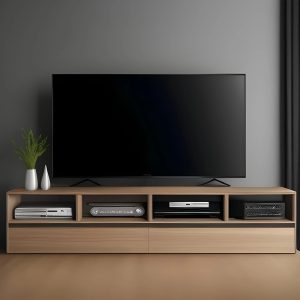 wooden tv unit