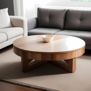 natural wood coffee table