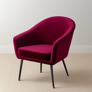 velvet chair with metal legs