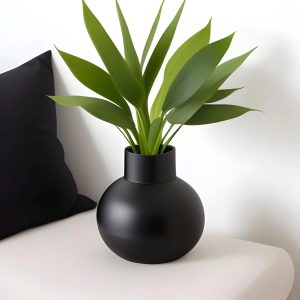 black vase