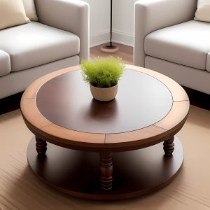 natural wood coffee table