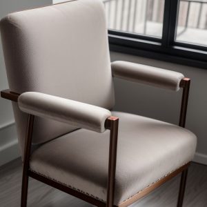 velvet chair with metal legs