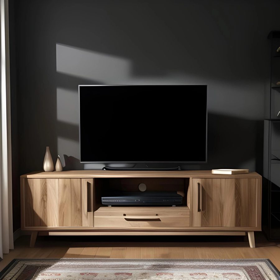 wooden tv unit