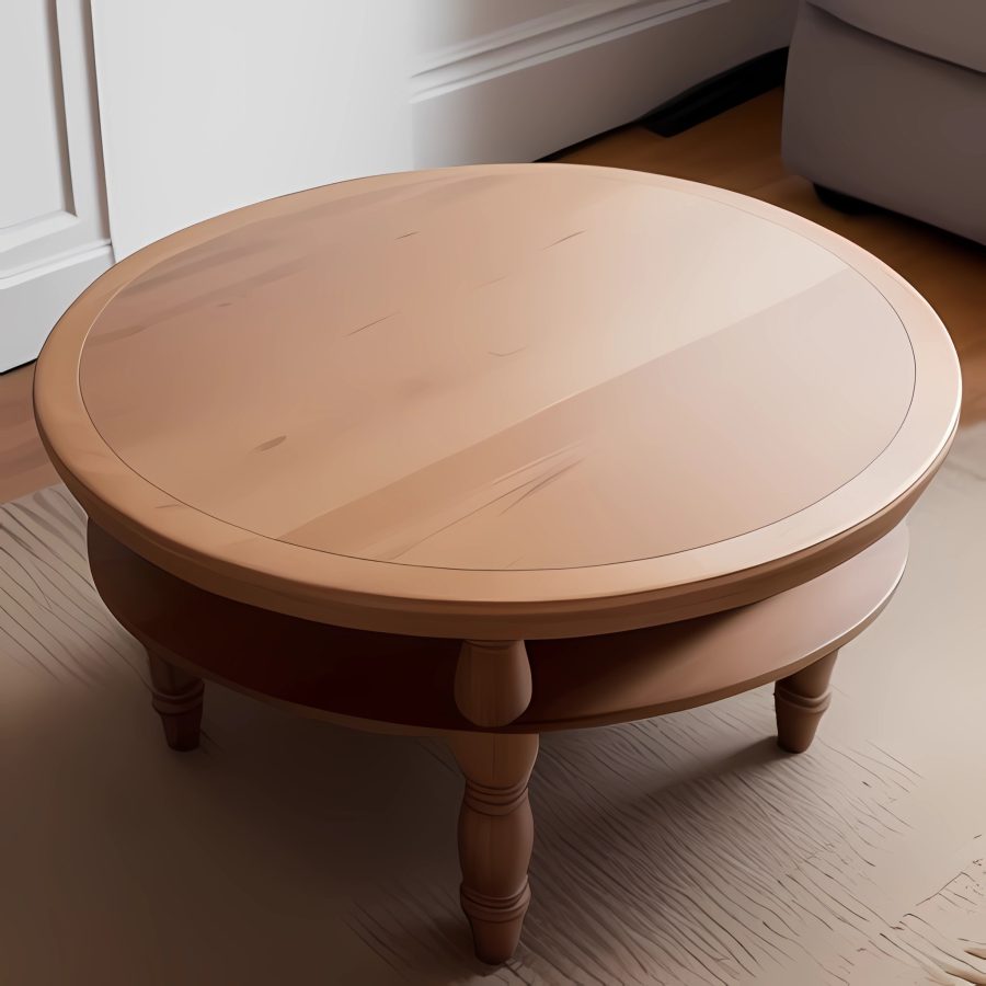 natural wood coffee table