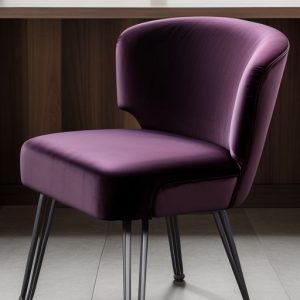 velvet chair with metal legs