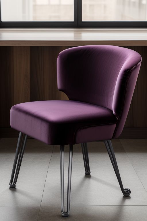 velvet chair with metal legs