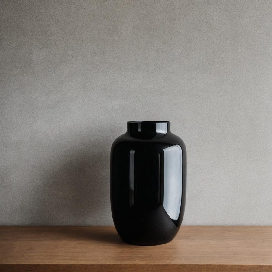 black vase