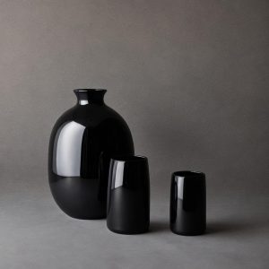 black vase