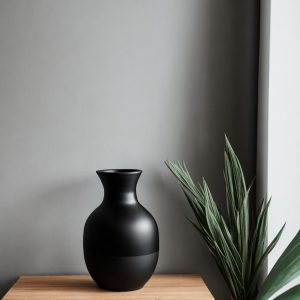 black vase