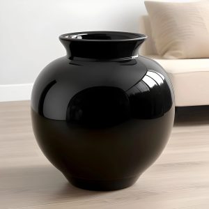 black vase